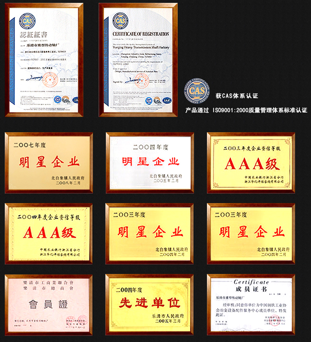 資質(zhì)榮譽(yù)